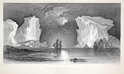 Eisberge in der Nähe von Kosoak, Life Boat Cove, Illustration aus 